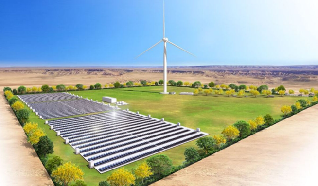 東芝在沙特測試風能太陽能電池混合供電系統